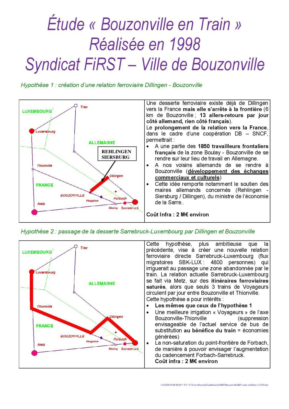 Le Train International Via Bouzonville : Un Projet Ferroviaire Transfrontalier Ancré dans l’Histoire
