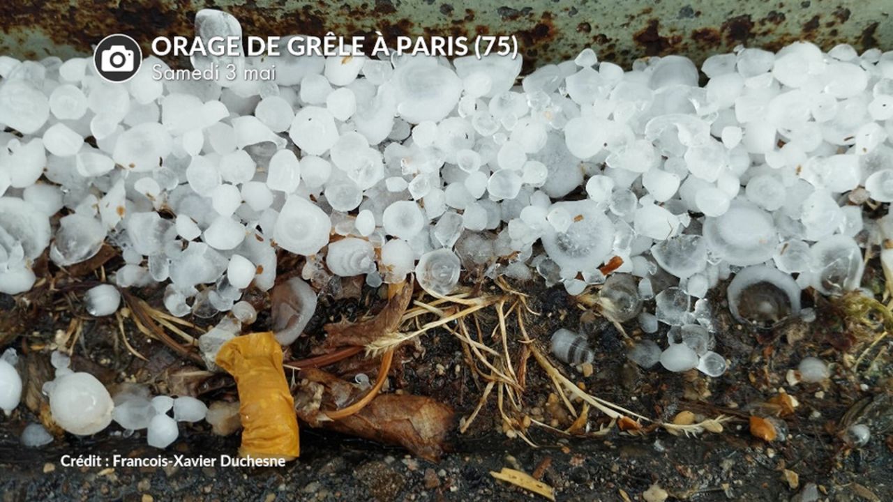 Violent Orage de Grêle et Chute Brutale des Températures à Paris